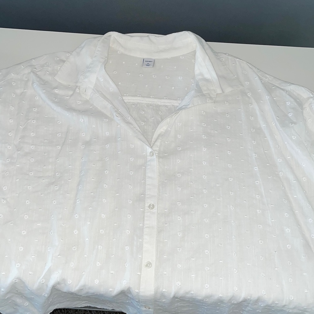 NWT white button down